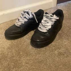 Black Nike Air Force 1s-Mens Size 8.5