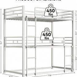 Triple bunk bed