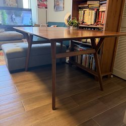 Table - West Elm - Mid Century - Acorn - 60”-80”