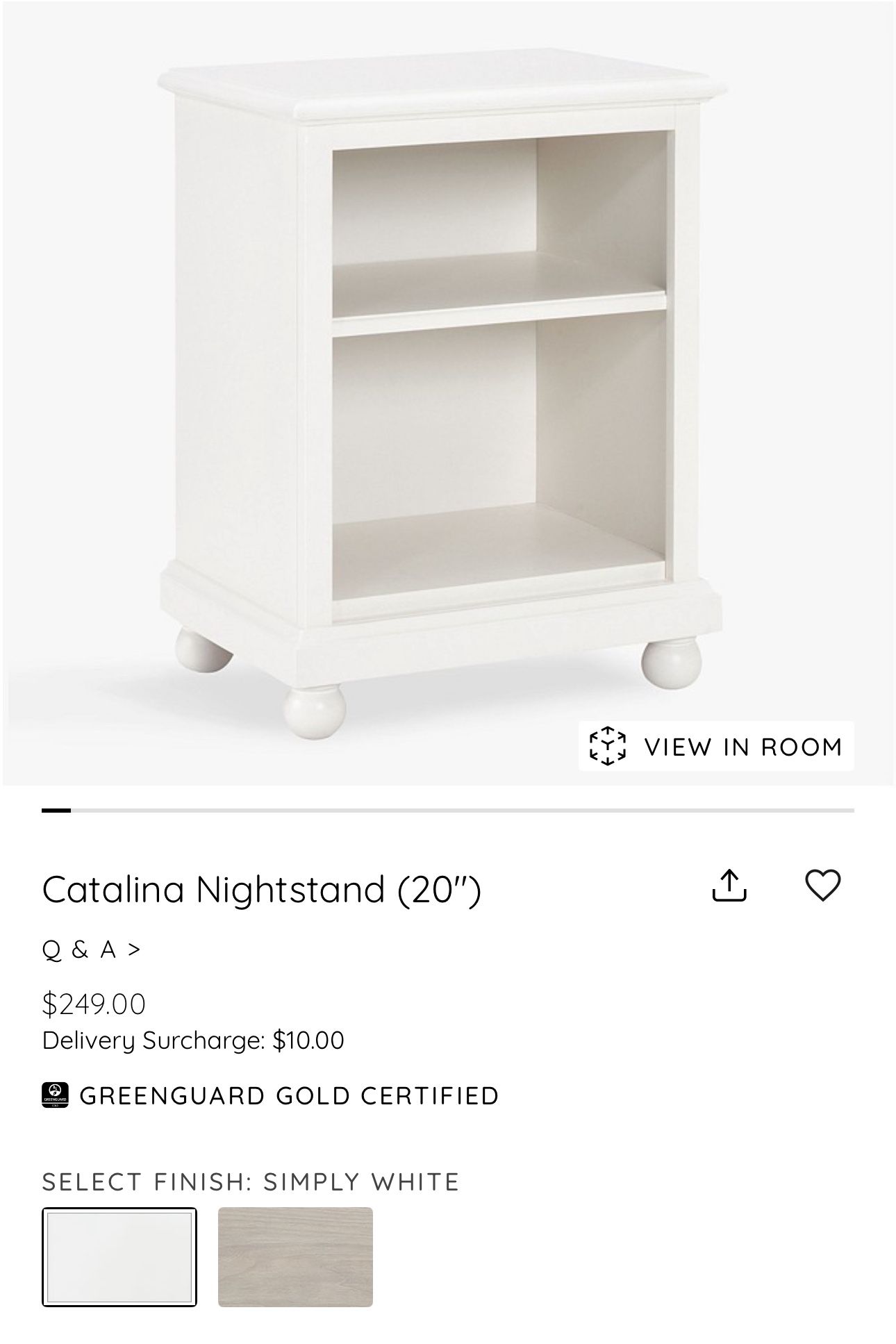 Pottery Barn Kids Nightstand 