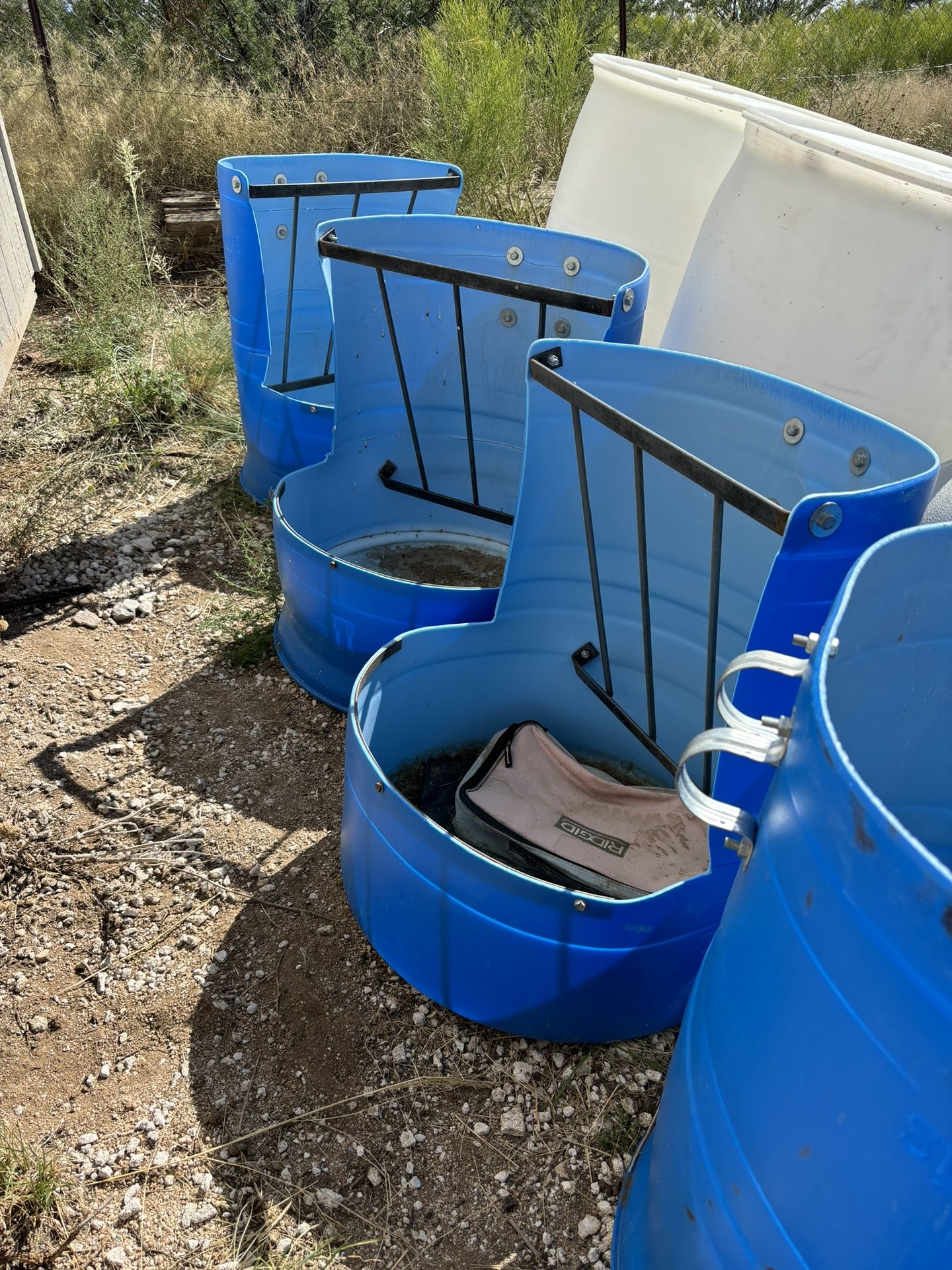 Farm Feeders Water Barrels