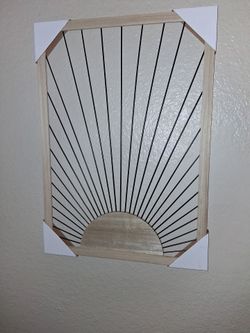 Sunbeam style wooden picture