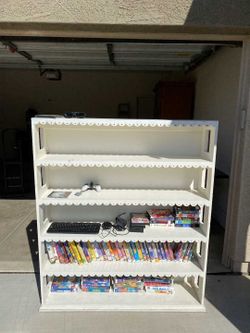 White bookshelf real wood