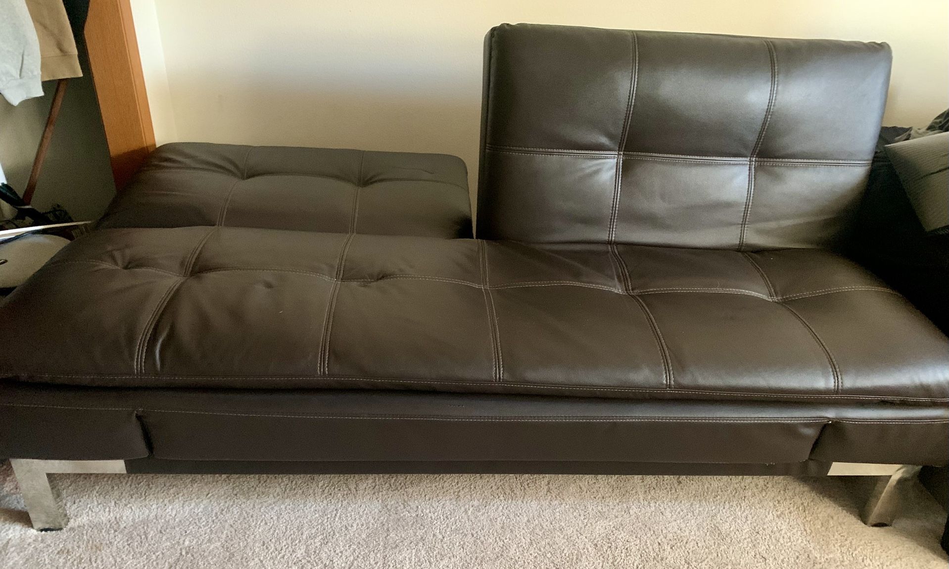 Adjustable Leather Futon