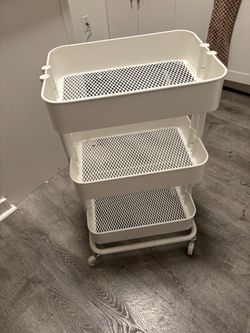 White Ikea Storage Cart