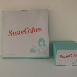 Susie Cakes Cake Stand, Limited Edition, Turquoise, 2 Piece, Vintage