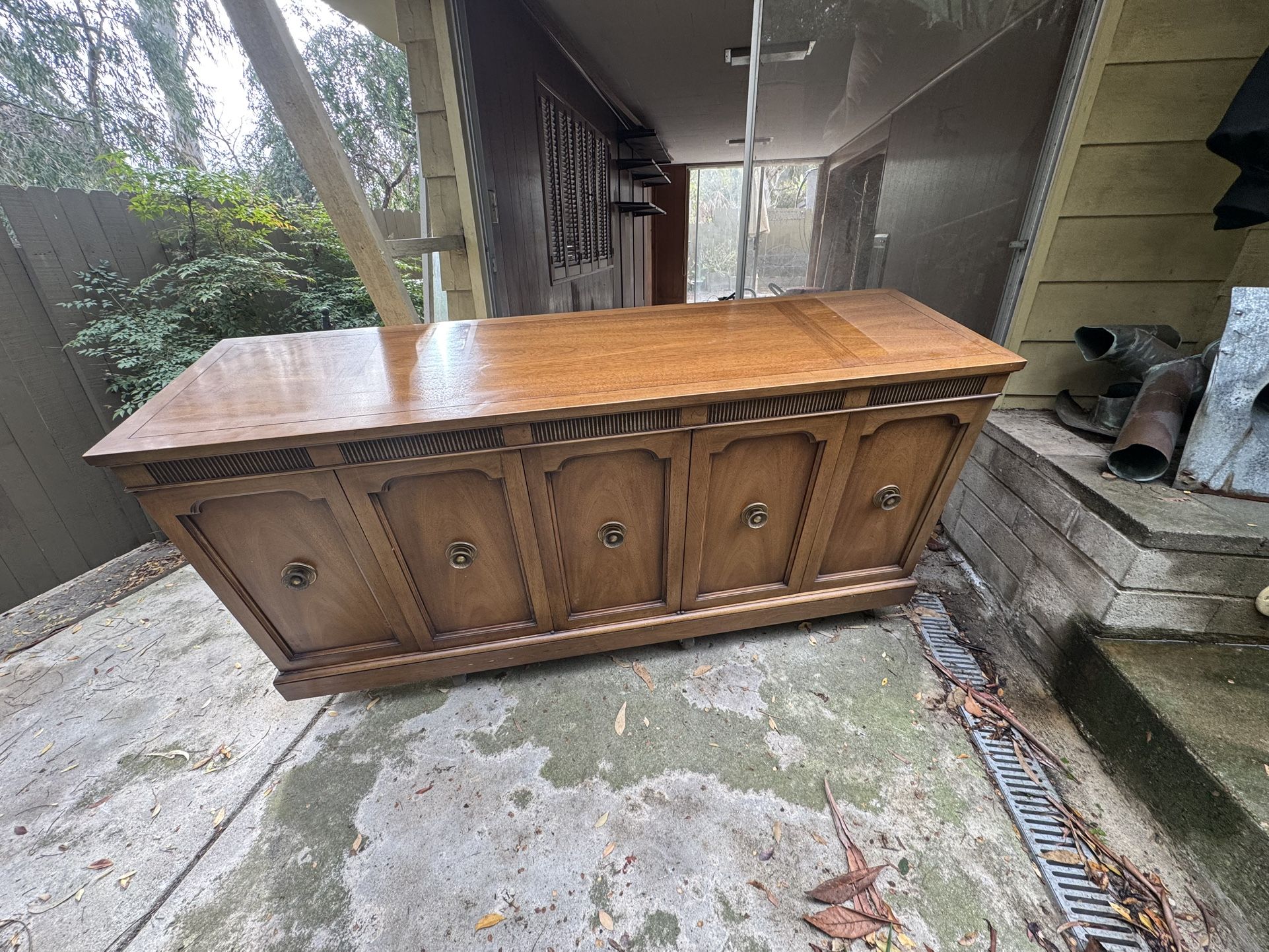 Vintage Drexel Italian Provincial Triune Mahogany Buffet