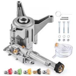  954# Pressure Washer Pump, 7/8" Shaft Vertical, 3100 PSI, 2.5GPM, Replacement Power Washer Pumps Kit with 5 Nozzles, Compatible with Briggs & Stratto