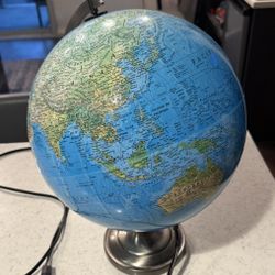 World Globe For Desk Lights Up