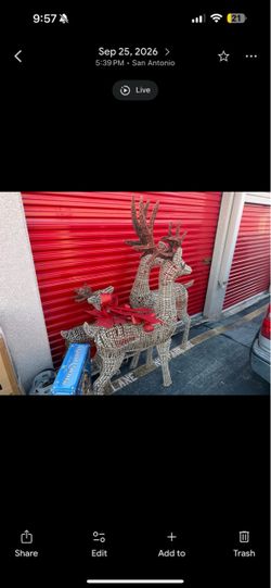 Wicker Reindeer Christmas Decoration Set