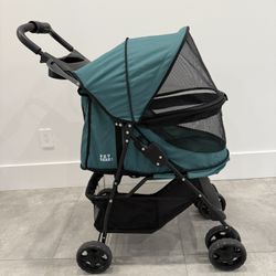 Pet Gear No-Zip Happy Trails Pet Stroller for Cats/Dogs, Zipperless Entry, Easy Fold with Removable Liner, Safety Tether, Storage Basket + Cup Holder