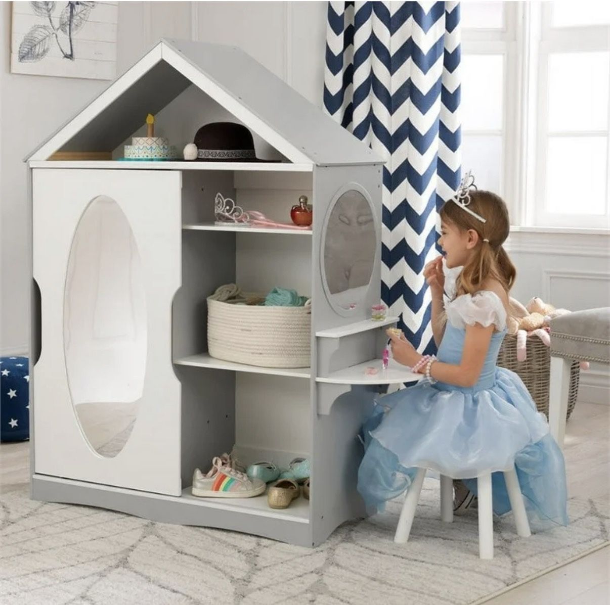 Kidkraft Wooden Armoire & Vanity With Stool