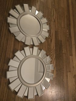 Decorative Burst Mirrors-Set Of 2