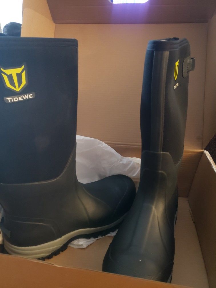 Tidewe Rain Boots Steel Toe Size 10