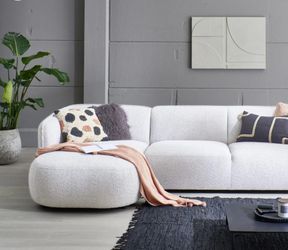 Loures 2-Piece Sectional 110" Voluminous Soft Fabric