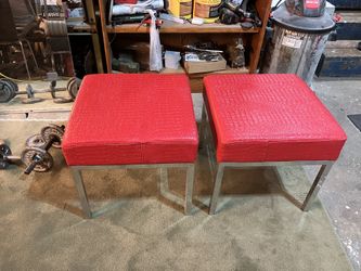 2 Red Imitation Leather Seats For $60