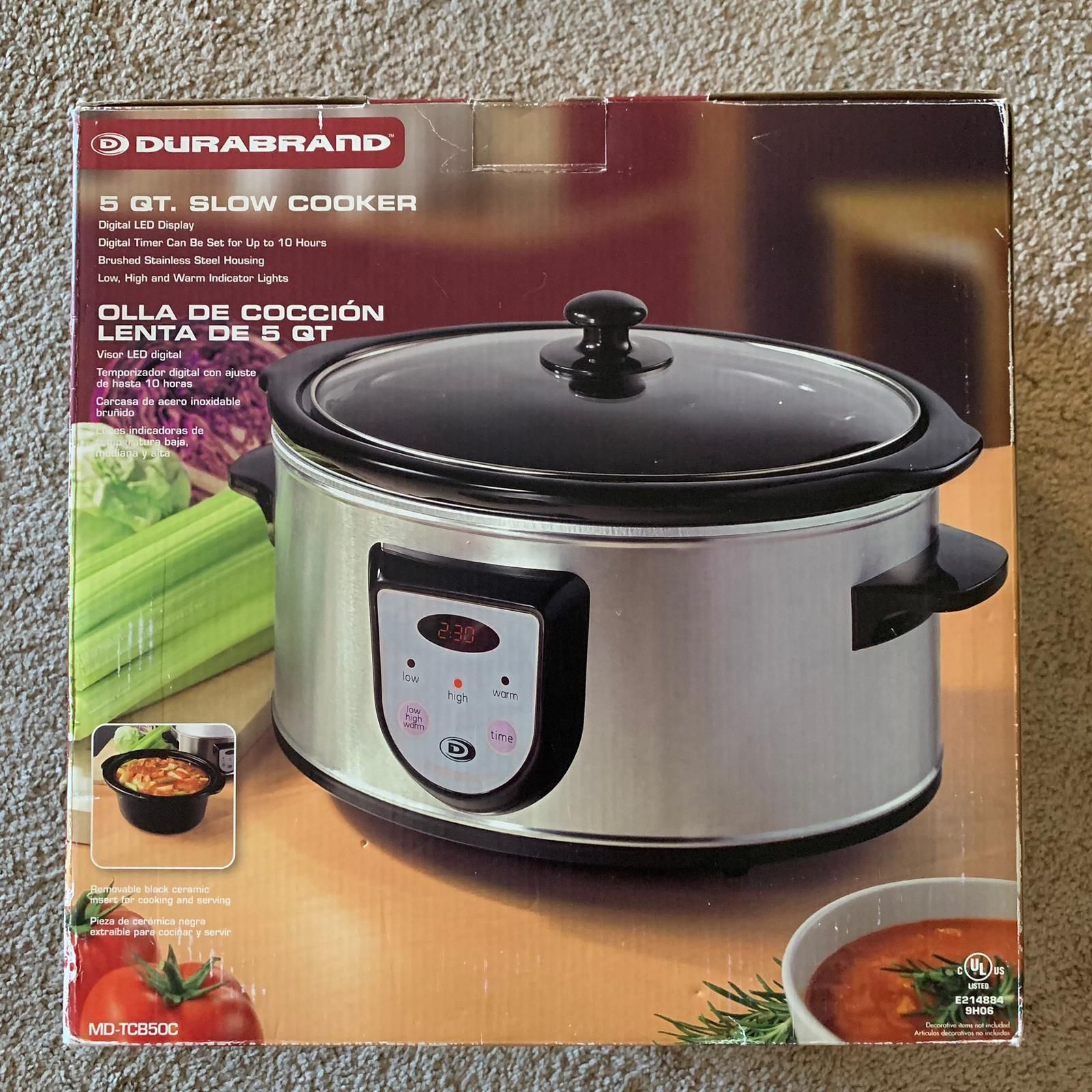 Brand New In Box - Durabrand 5 Qt. Slow Cooker