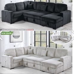 4pc Sleeper Sofa - Convertible Sectional