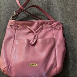 COACH Purple/Eggplant Leather ShoulCrossbody Purse