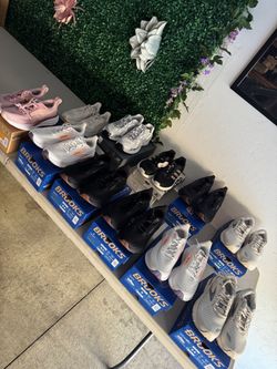Brooks, Hokas, ASICS, and Adidas