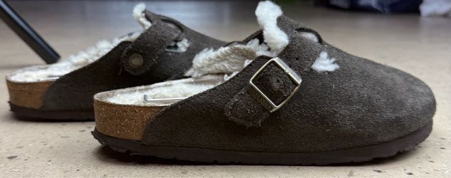 Birkenstock Boston Shearling Lined Suede Clogs EU 38
