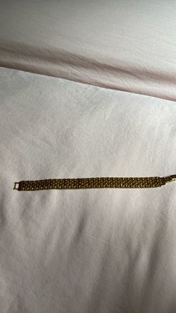 Vintage Monet Gold Plated Mesh Bracelet