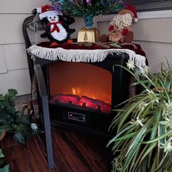 Duraflame Faux Fireplace With Fiber Optic faux Tree!