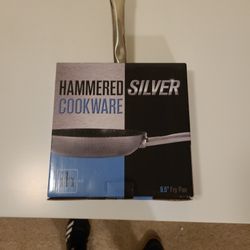 9.5 Inch Hammered Silver Frypan