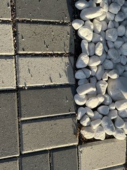 Santorini white 1-3” sparkling dazzling high end landscaping rocks