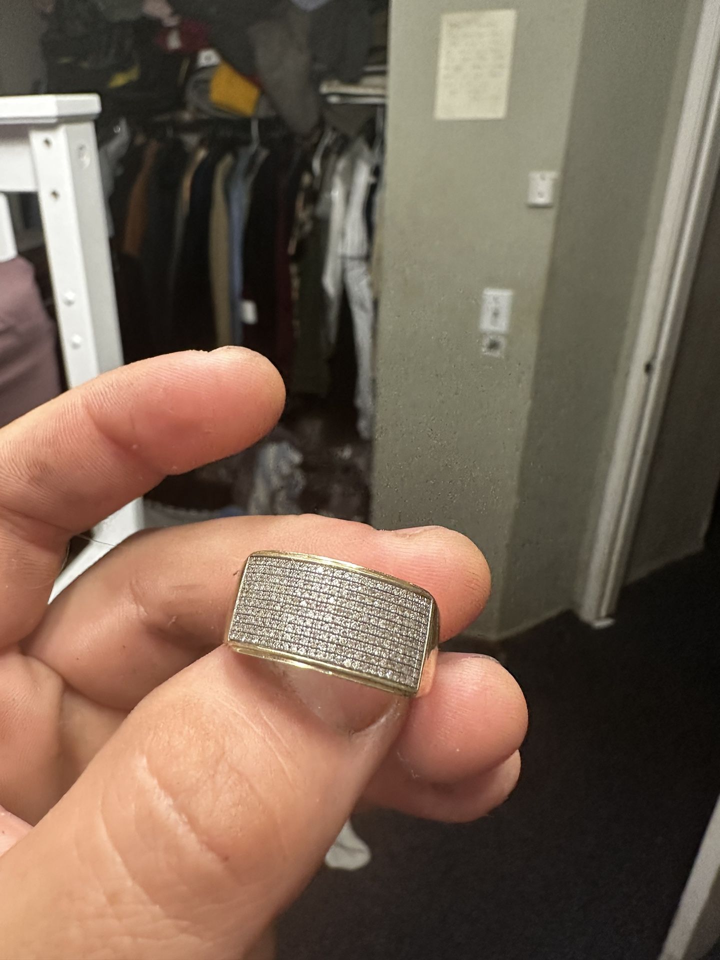 14K Gold Diamond bust Down