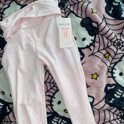 Pink low rise pants