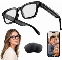 AI Smart Glasses for Men and Women ,8MP Camera, AI Assistant, Real-Time Translation, Object Recognition, Photo Capture, Bluetooth Connectivity, Open-E