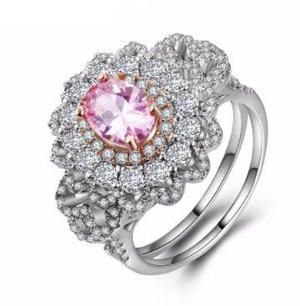 *NEW ARRIVAL* Beautiful 925 Silver Pink White Sapphire Ring Size 10 *See My Other 300 Items*