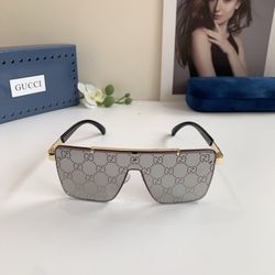 Gucci new metal square frame sunglasses, outdoor sunglasses for men and women