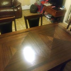 Dining Table 6 Seater. Table 4 Chairs + Bench