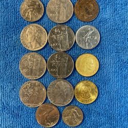 17 Coins Vintage Italianas Mix
