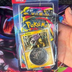 Pokémon TCG Raikou Blister Pack with 2 Booster Packs and a Coin!