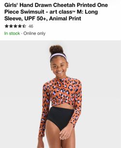 Girls Medium Long Sleeve Swimsuit