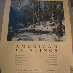 Kollar & Davidson 19th and Early 20th Century Paintings Poster 24" X 34" In VG condition