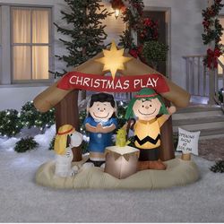 Christmas  Blow Up Inflatable Peanuts Nativity Scene Outdoor Yard Decoration