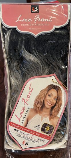 Bobbi Boss Lace Front Wig Balayage Style New Gray/Black