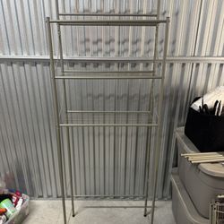 3-Shelf Over-the-Toilet Bathroom Spacesaver Satin Nickel - Zenna Home: Metal Bathroom Shelves
