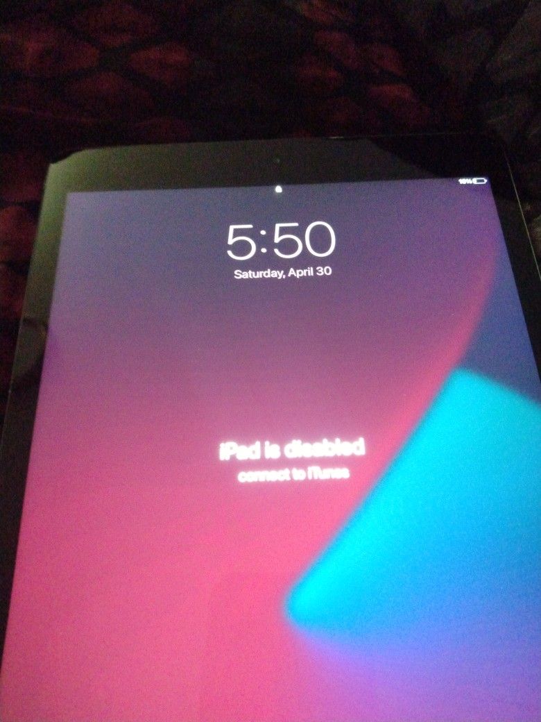 8th Generation iPad Disabled Connect To iTunes, Make Me An Offer, Puo On 59th Ave In Camelback