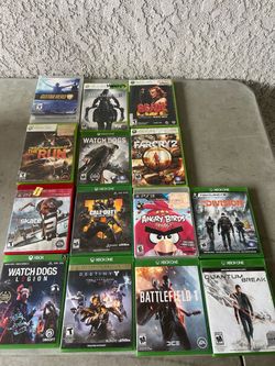 14 Video Game Lot Of Games