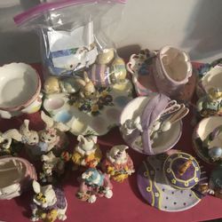 Set De Porcelana Para Día Del Conejo