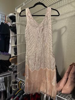 Peach flapper dress size s