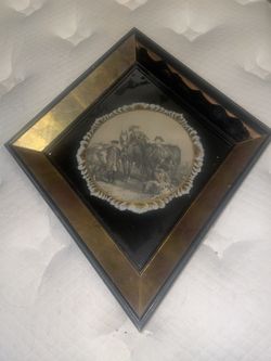 Antique Diamond Framed 1900s Artwork