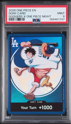 Dodgers Luffy PSA 9