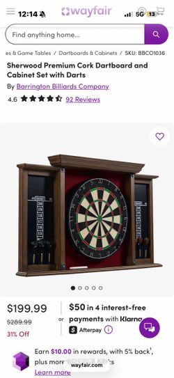 Dart board cabinet brand new