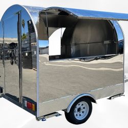 65” Food Vending Trailer Mobile Concession Both windows FT42